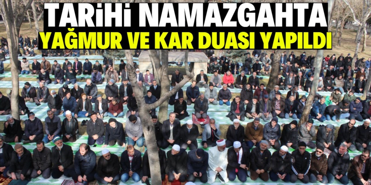 Konya'da 800 yıllık namazgahta yağmur duası yapıldı