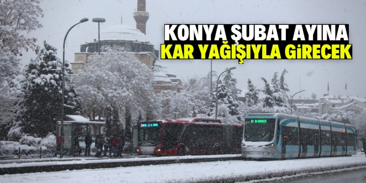 Konya şubat ayına kar yağışıyla girecek