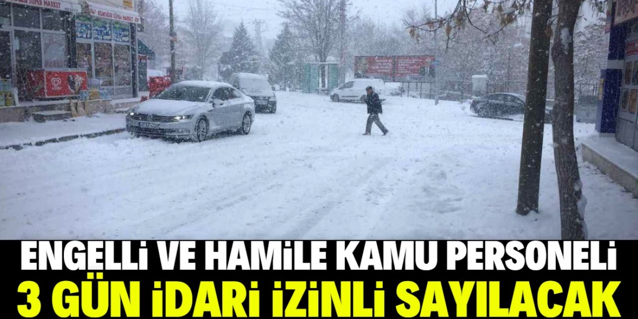 Engelli ve hamile kamu personeline 3 gün idari izin