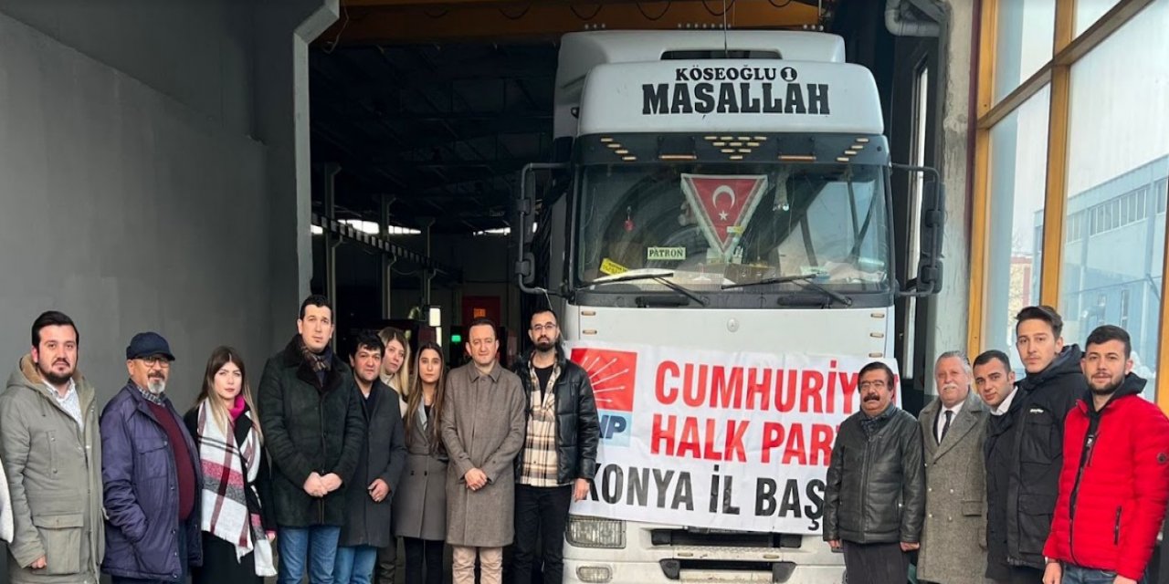 CHP depremzedelere yardım TIR'ı gönderdi