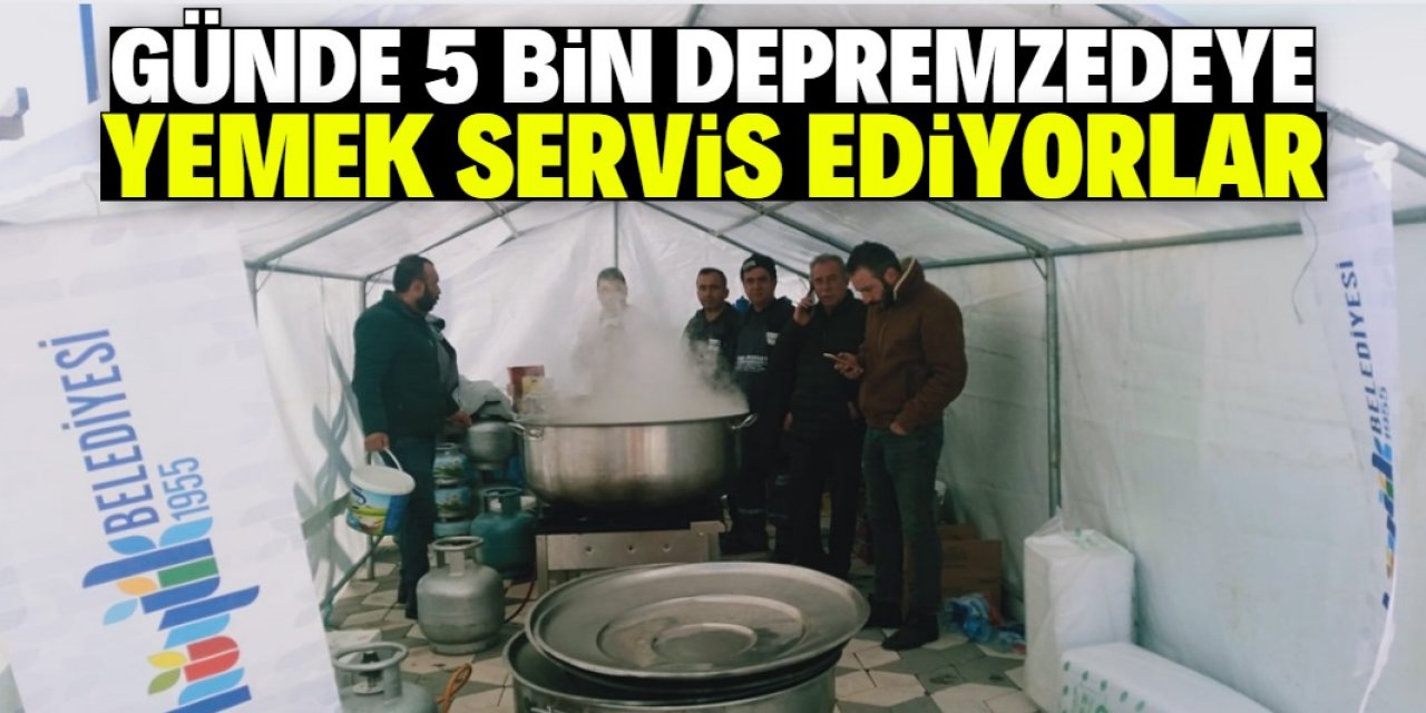 Konya'daki belediye günde 5 bin depremzedeye yemek servis ediyor