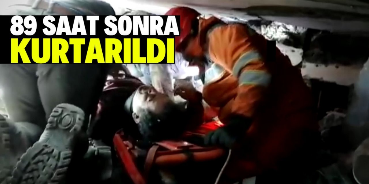 Hatay'da enkaz altında kalan 1 kişi 89 saat sonra kurtarıldı