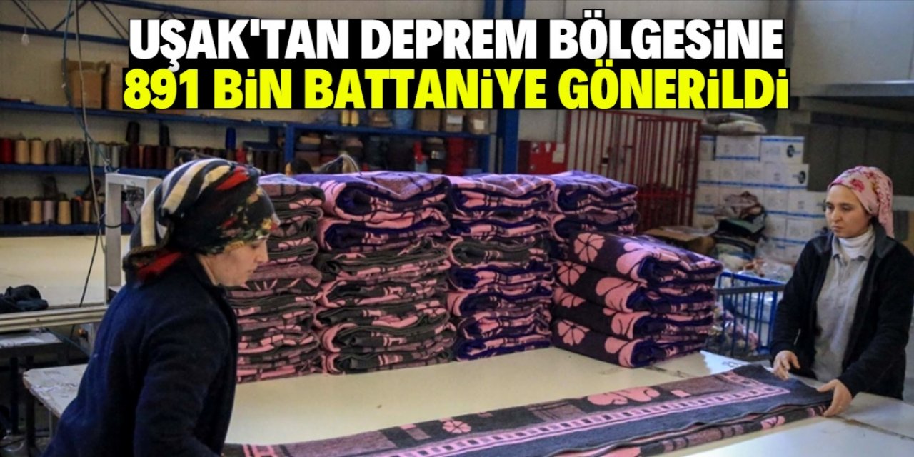 Uşak, deprem bölgesine 891 bin 636 battaniye gönderdi