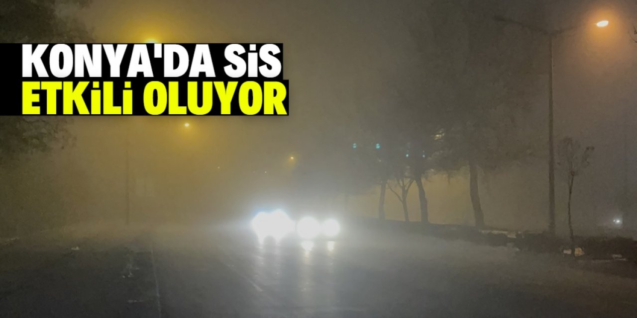 Konya'yı çevre illere bağlayan yollarda sis etkili oldu