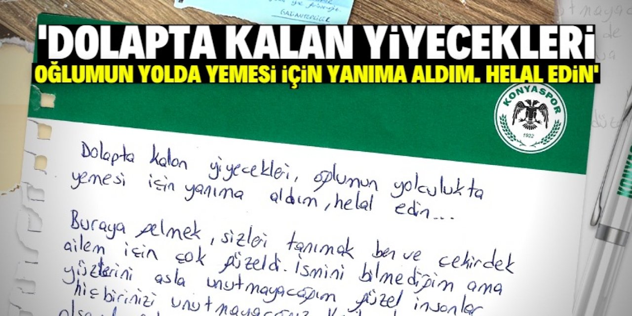 Konya Stadyumu'nda ağırlanan depremzede aileden duygulandıran not