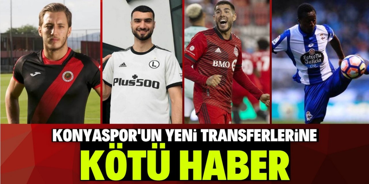 Konyasporlu yeni oyunculardan üzen haber