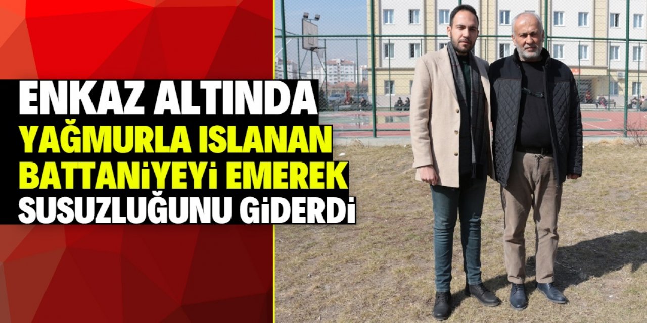 Enkaz altında yağmurla ıslanan battaniyeyi emerek susuzluğunu giderdi