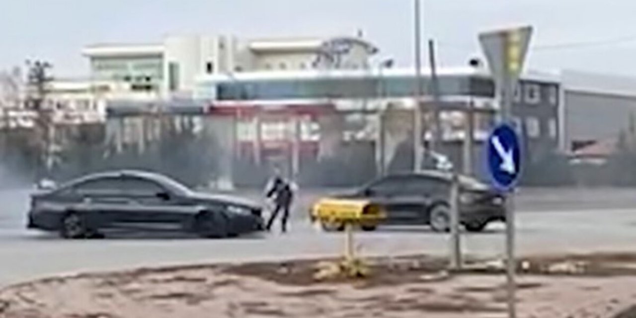 Konya'da drift yapan sürücüye 20 bin 342 lira ceza kesildi