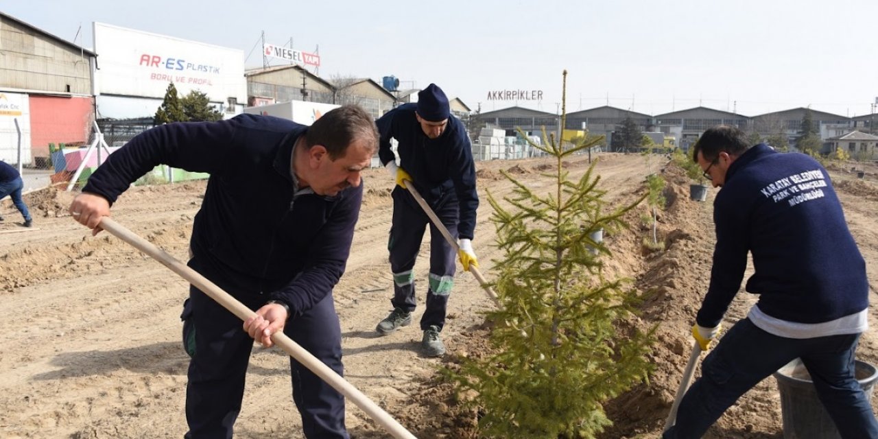 Özel öğrenciler Karatay’da fidan dikti