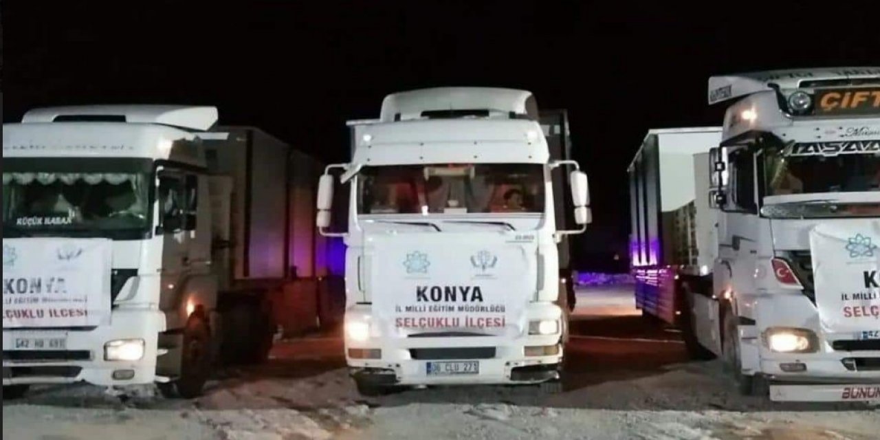 Konya’dan deprem bölgesine yardımlar sürüyor