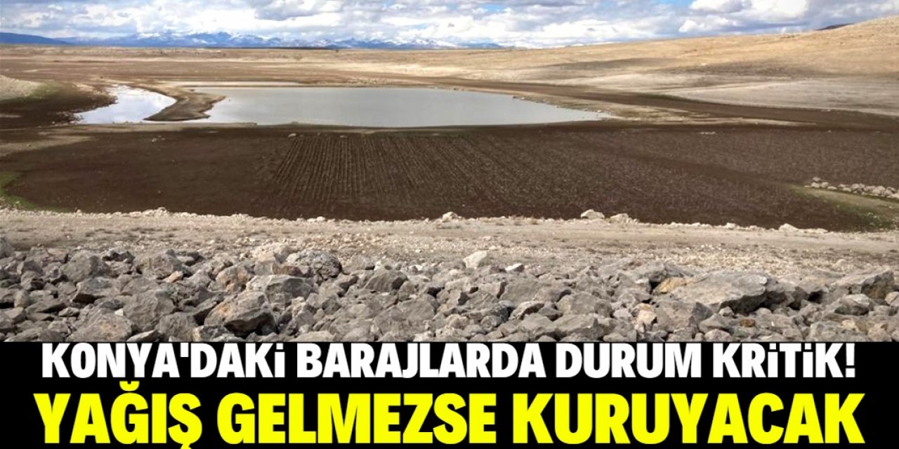 Konya'da 1960 yılında inşa edilen barajın kurumasına az kaldı!