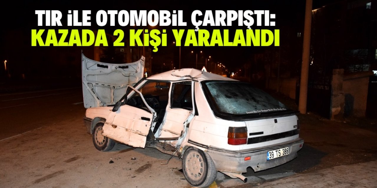 Konya'da TIR ile otomobilin çarpışması sonucu 2 kişi yaralandı