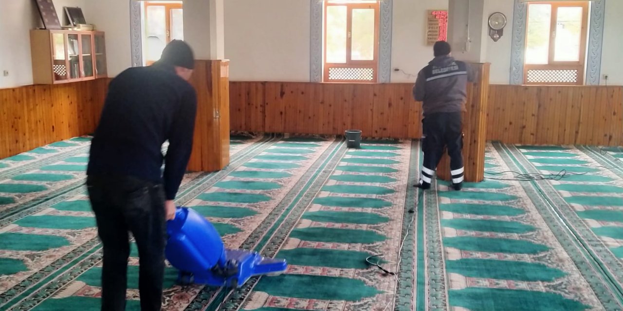 Hüyük’te camilerde ramazan  öncesi temizlik başladı