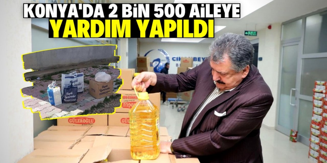 Konya'daki belediye ihtiyaçlı ailelere 2 bin 500 koli yardım yaptı