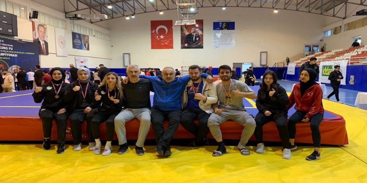 Meram Belediyespor Wushu Kung-Fu Şampiyonası’nın yıldızı oldu