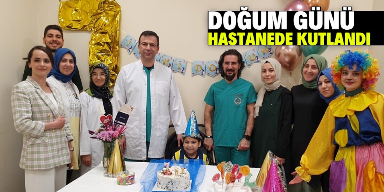 Enkazdan kurtarılan çocuğun doğum günü Konya'da tedavi gördüğü hastanede kutlandı