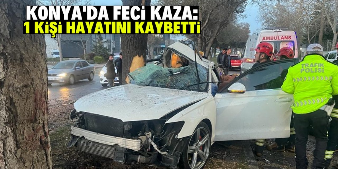 Konya'da feci kazada anne öldü, baba ve 2 çocuk yaralandı