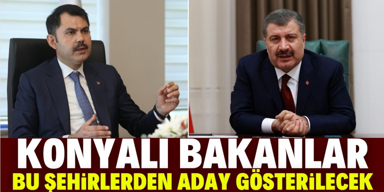 Konyalı bakanlar bu şehirlerden milletvekili adayı olacak