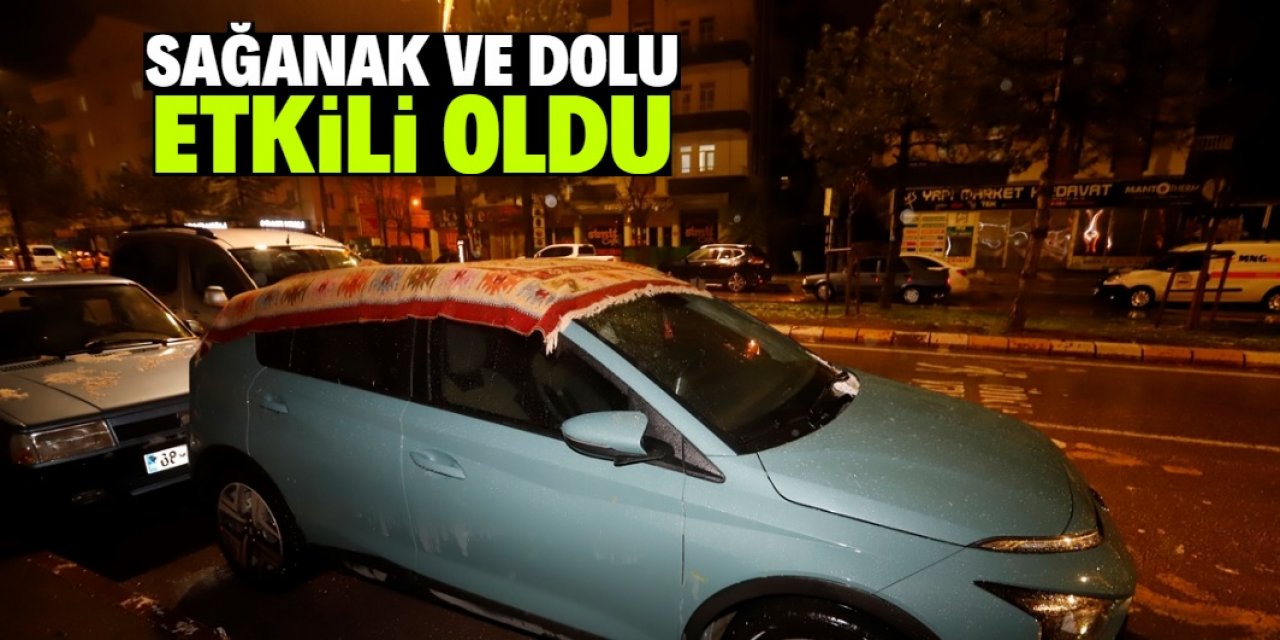 Aksaray'da sağanak ve dolu etkili oldu