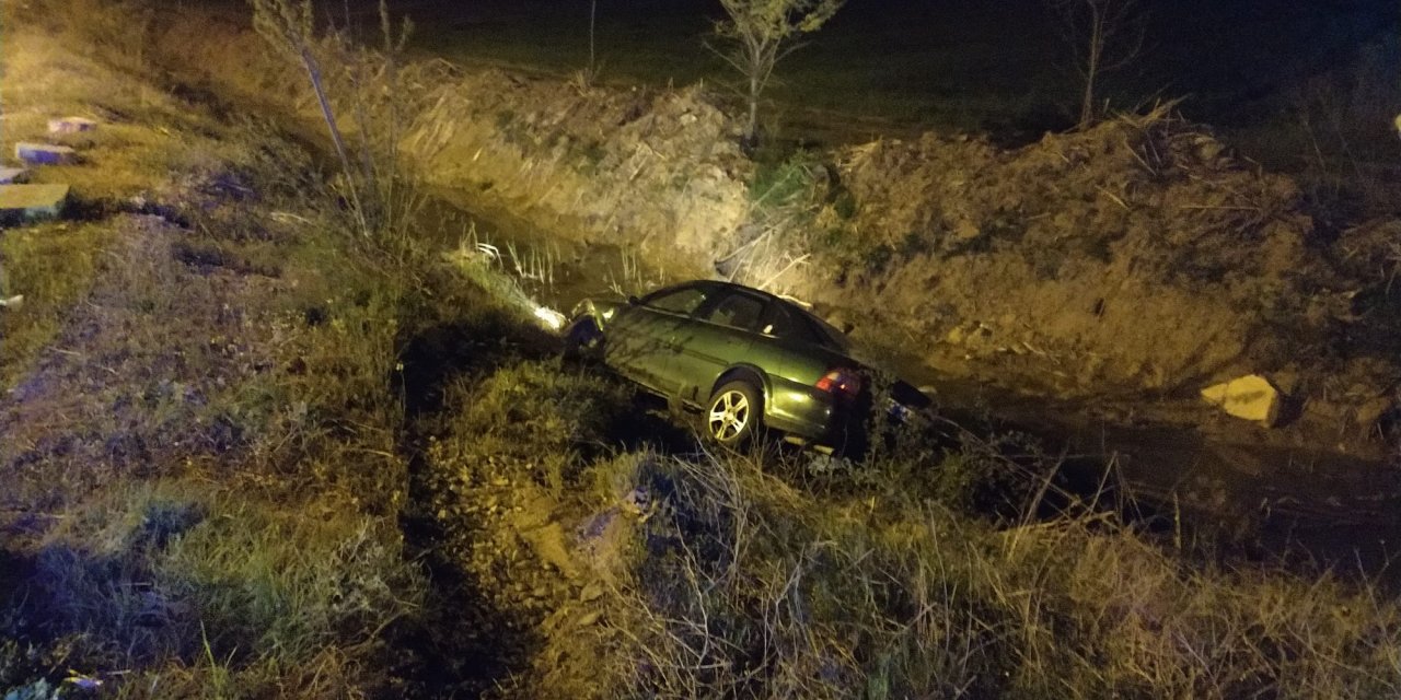 Konya'da iki otomobilin çarpışması sonucu 2 kişi yaralandı