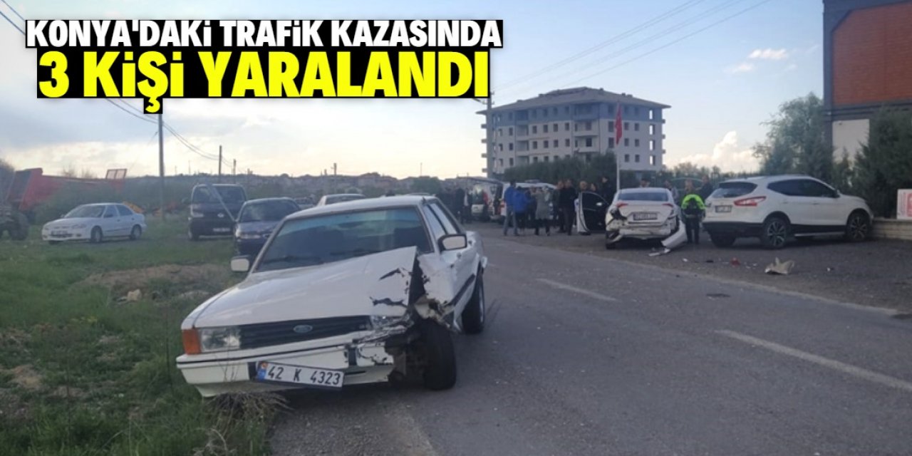 Konya'da trafik kazasında 3 kişi yaralandı