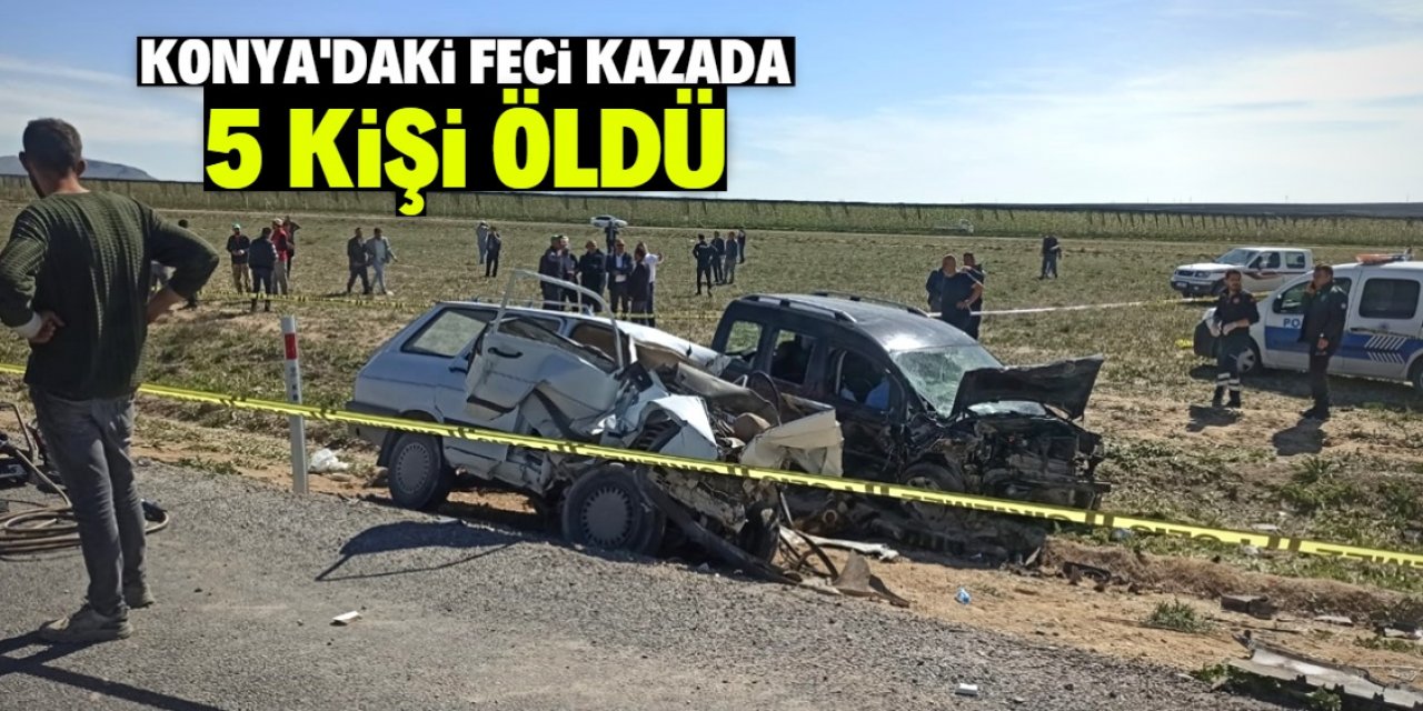 Konya'daki feci kazada 5 kişi öldü
