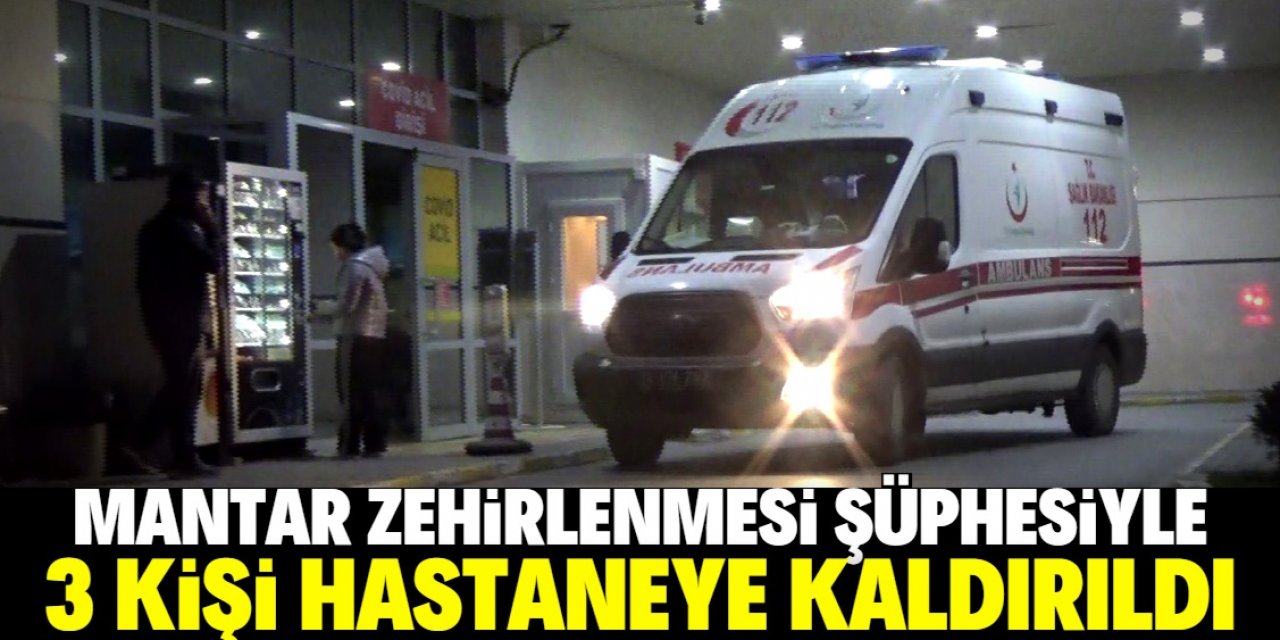 Konya'da mantar zehirlenmesi şüphesiyle 3 kişi hastaneye kaldırıldı