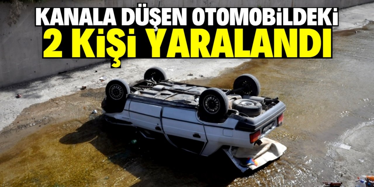 Konya'da kanala düşen otomobildeki 2 kişi yaralandı