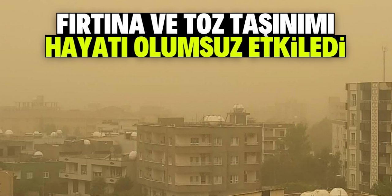 Aksaray'da fırtına ve toz taşınımı hayatı olumsu etkiledi