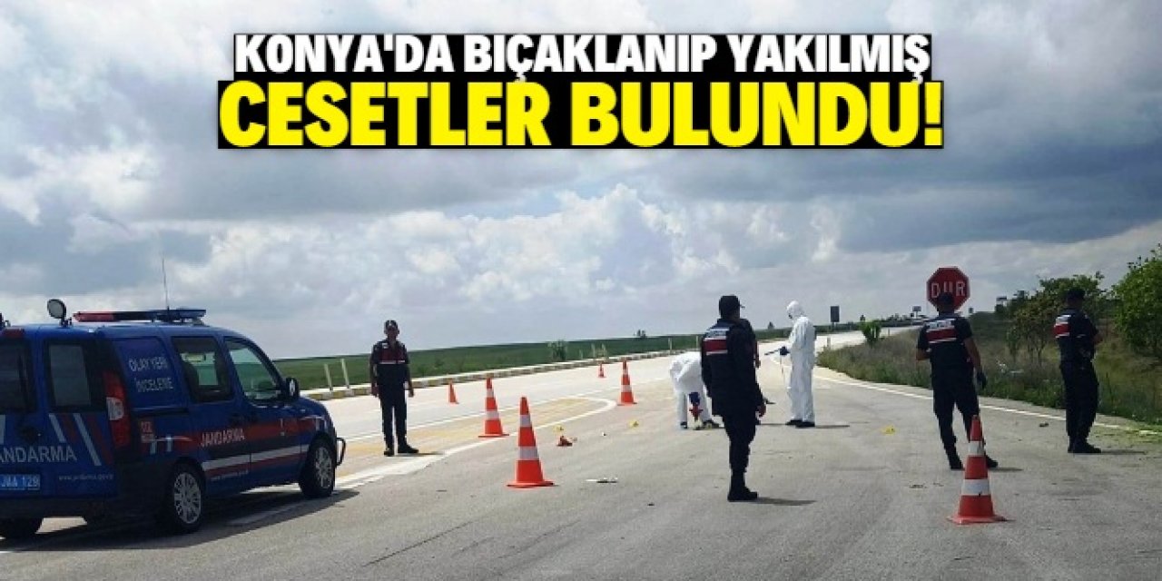 Konya'da dehşete düşüren olay! Bıçaklanıp yakılmış cesetler bulundu