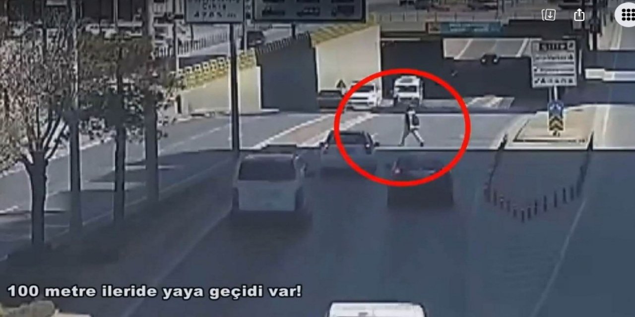 Konya'da yayaların karıştığı trafik kazaları KGYS kameralarınca görüntülendi