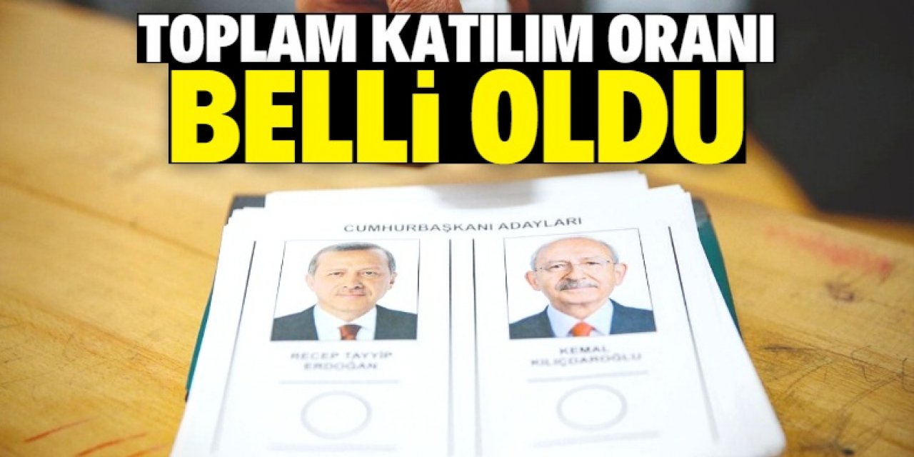 Toplam katılım oranı belli oldu