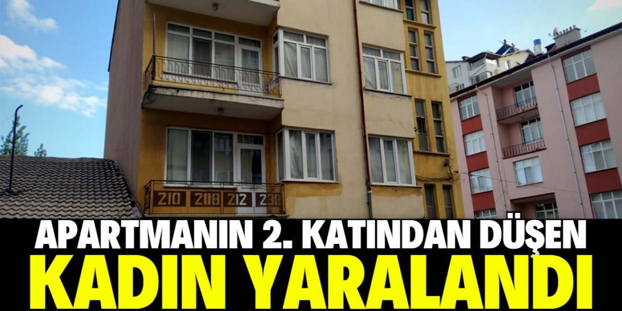 Konya'da apartmanın 2. katından düşen kişi yaralandı