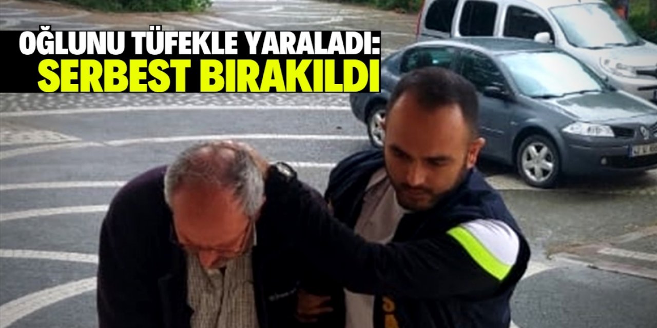 Konya'da oğlunu tüfekle yaralayan baba serbest bırakıldı