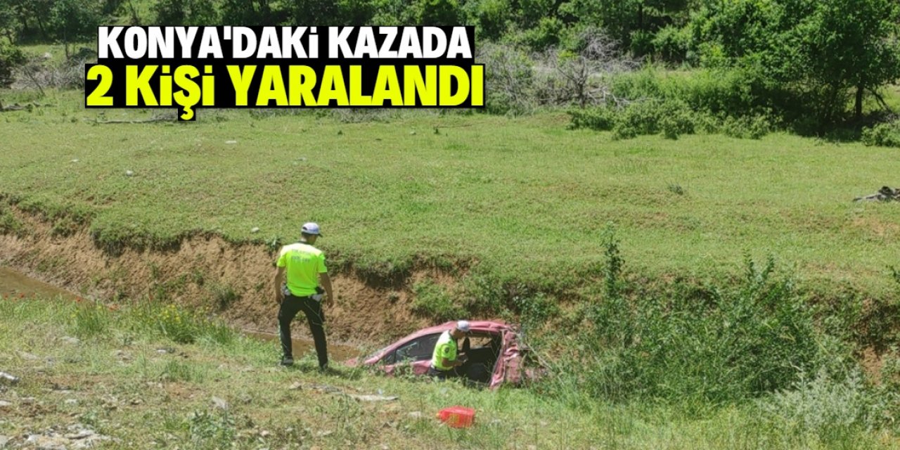 Konya'da trafik kazasında 2 kişi yaralandı