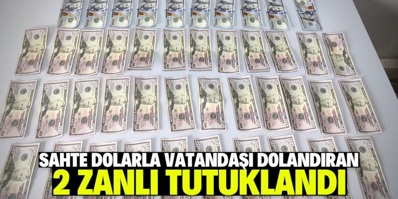 Konya'da sahte dolarla vatandaşları dolandıran 2 zanlı tutuklandı