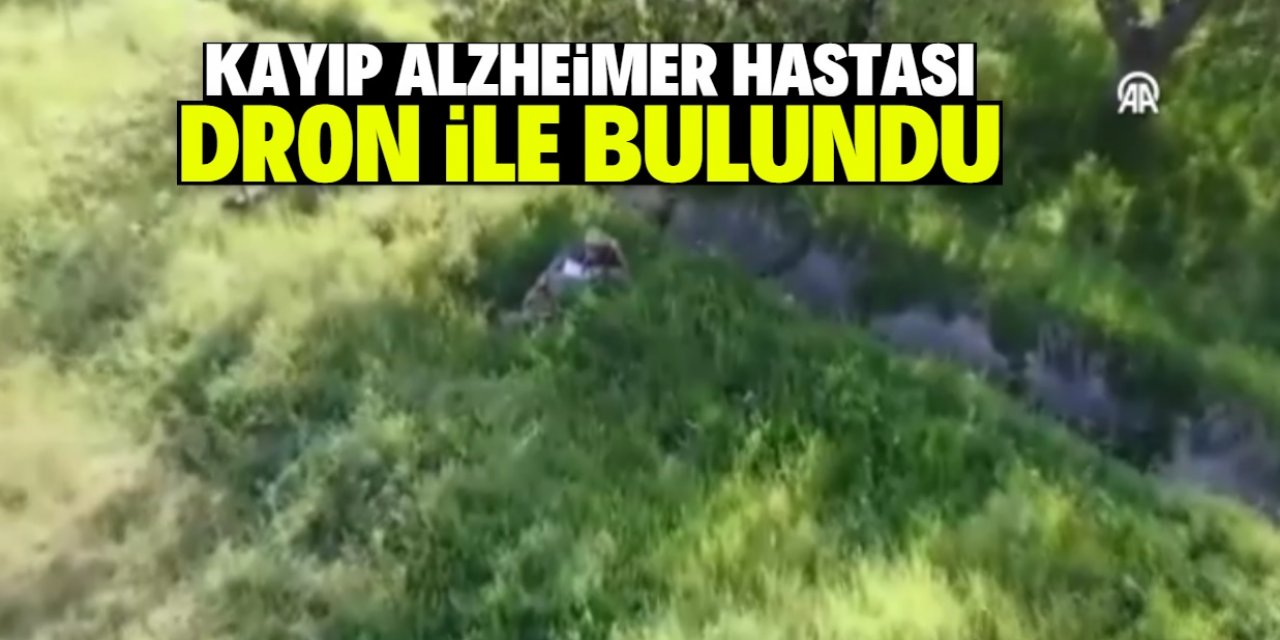 Karaman'da kayıp alzheimer hastası dron ile bulundu