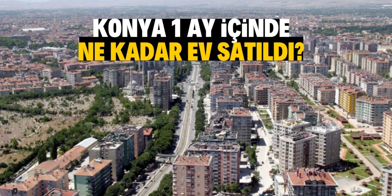 Konya'da Haziran ayında kaç konut satıldı?