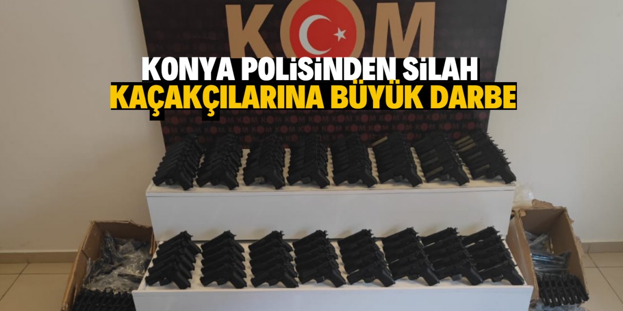 Konya polisinden silah  kaçakçılarına büyük darbe