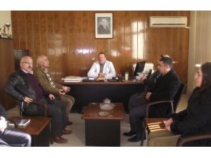 İlçe Sağlık Müdürü, Bafra Myo Müdürü'nü Ziyaret Etti