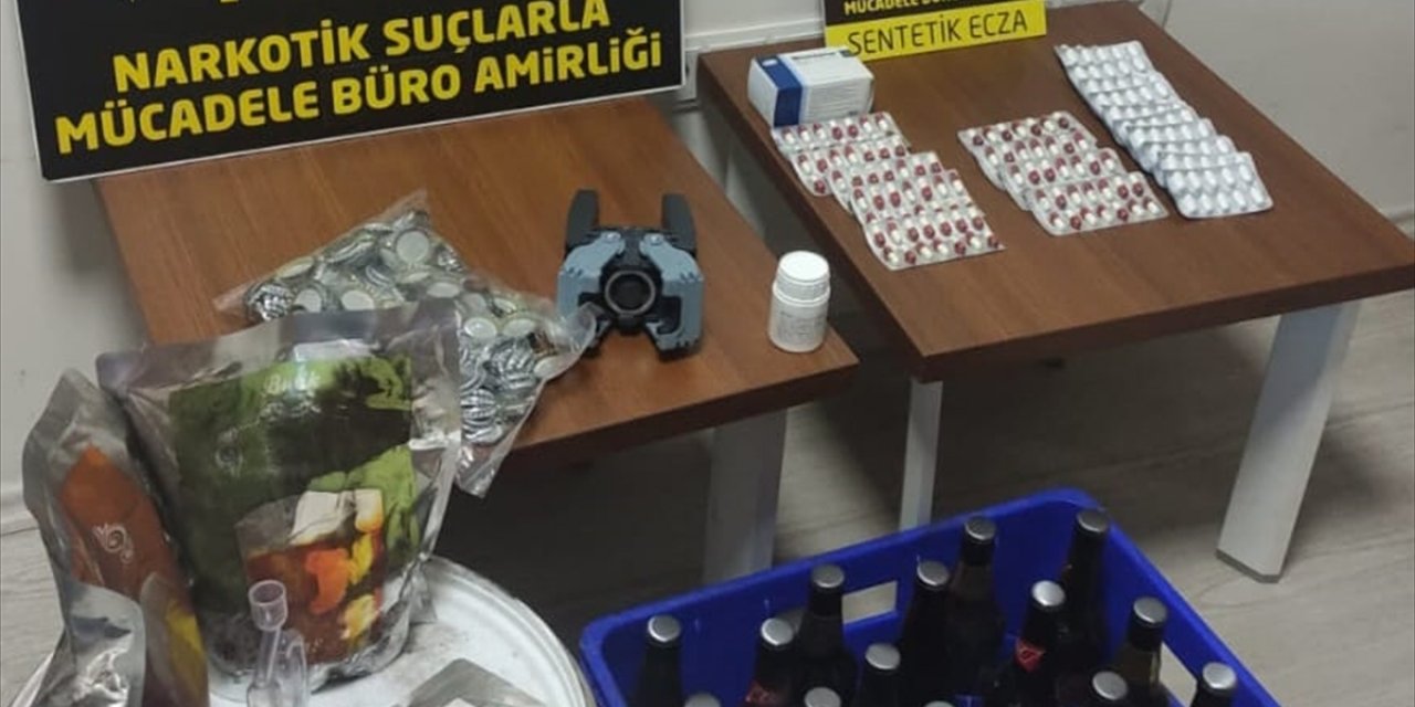 Konya'da uyuşturucu ve sahte içki operasyonunda 1 şüpheli tutuklandı