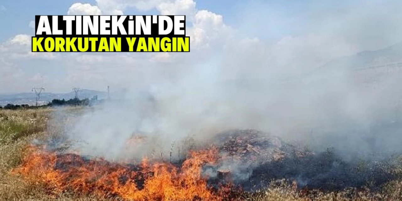 Altınekin'de çıkan ot yangını söndürüldü