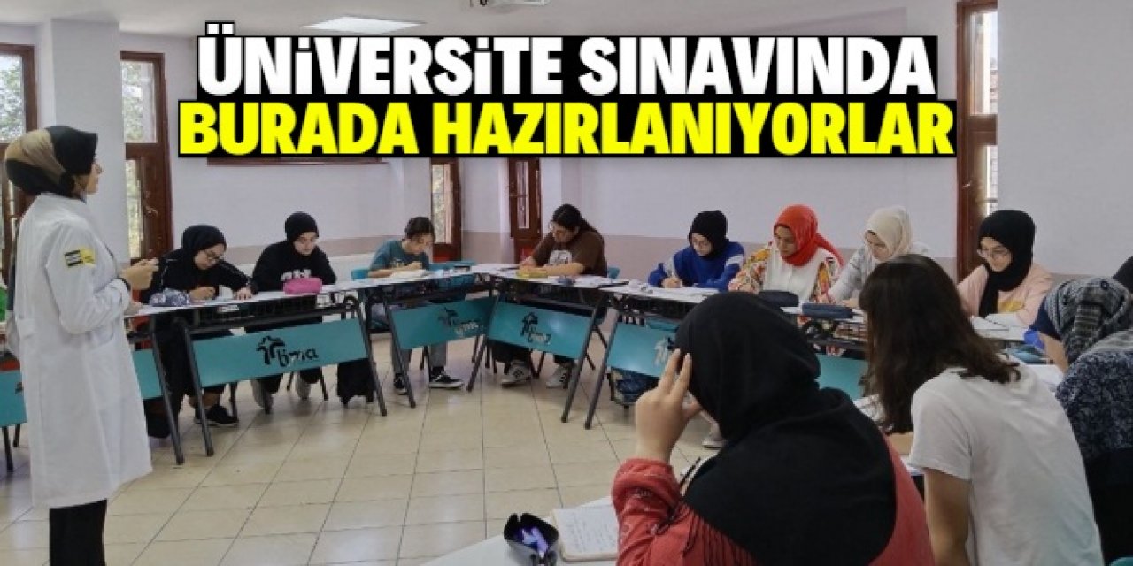 Konya'da öğrenciler bu konumda üniversite sınavına hazırlanıyor