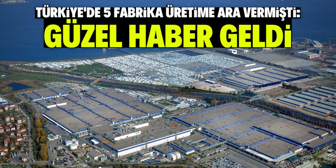 Türkiye'de üretime ara veren dev fabrikalardan güzel haber