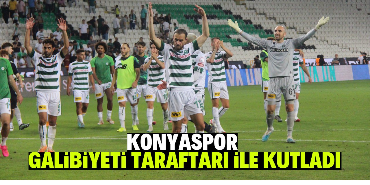 Konyaspor galibiyeti taraftarı ile kutladı
