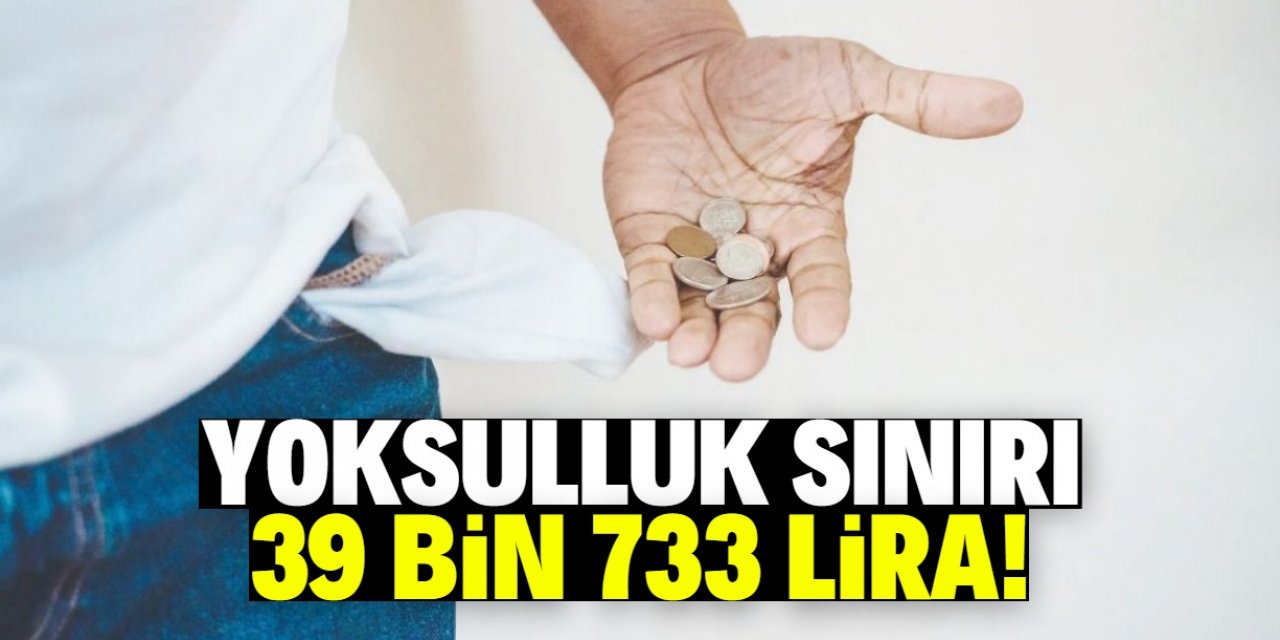 Türkiye'de 39 bin 733 lira kazanmayan yoksul!
