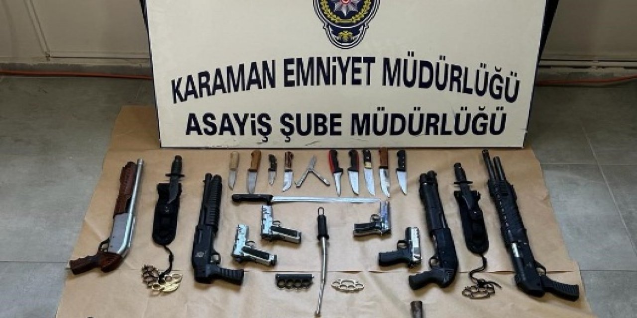 Karaman'da araması bulunan 13 şüpheli yakalandı