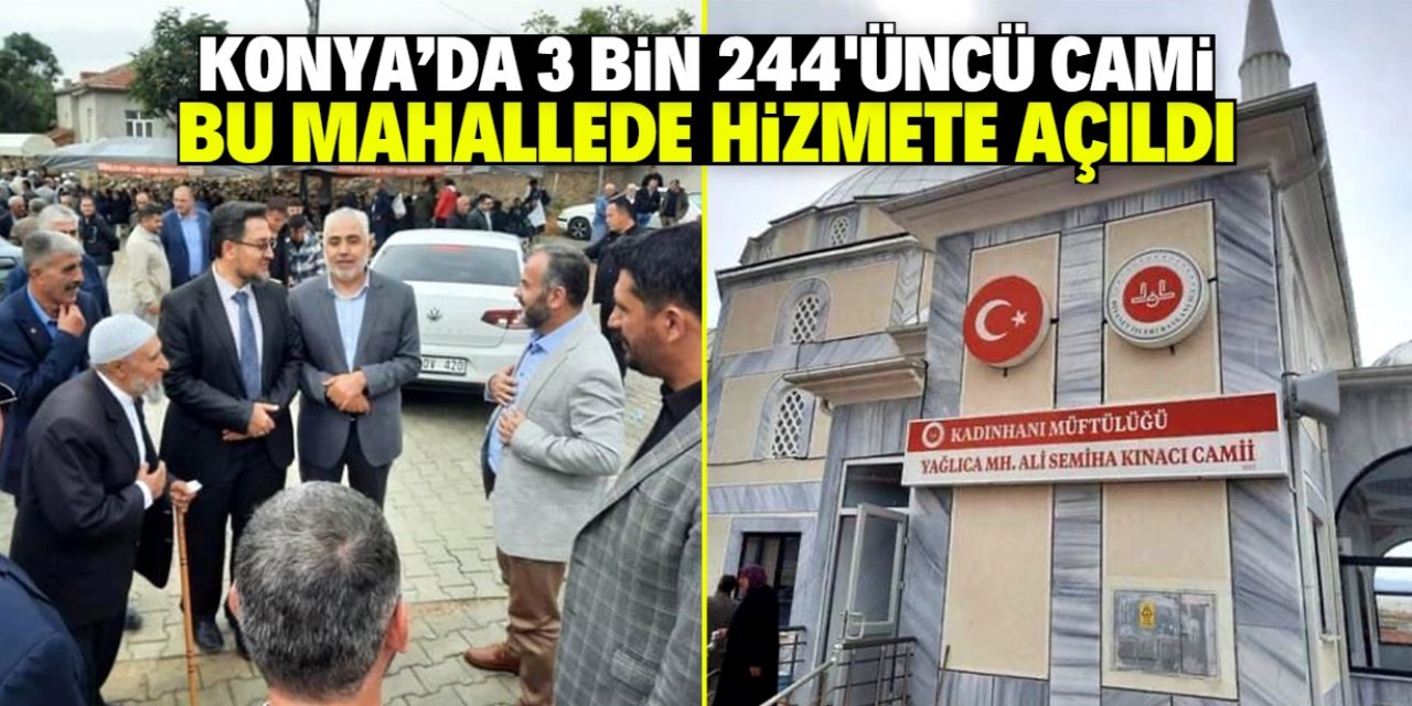 Konya'da 3 bin 244'üncü cami hizmete açıldı: Vatandaşa yemek ikram edildi