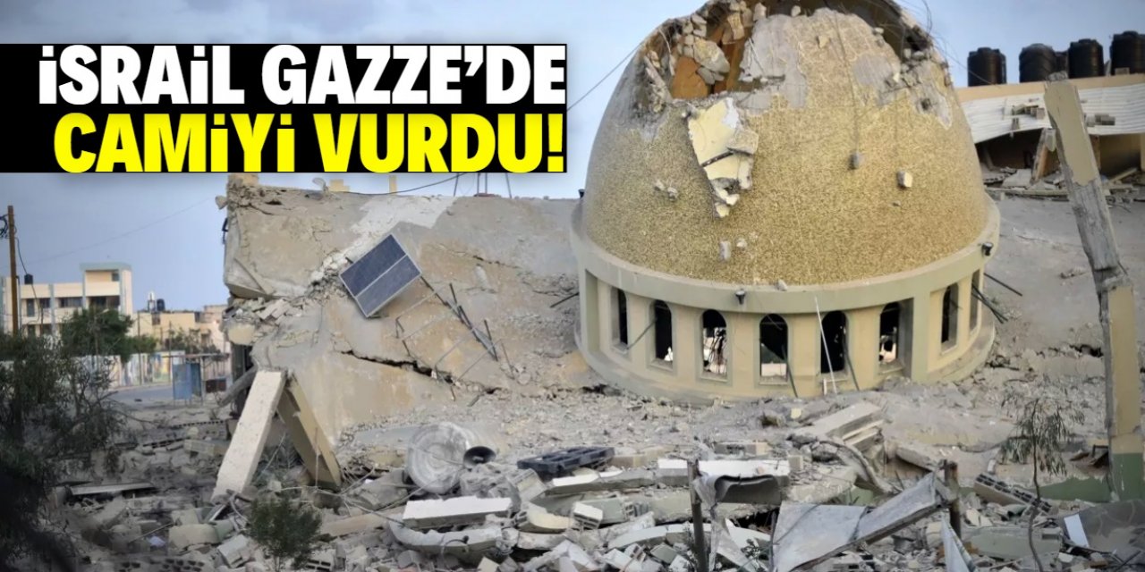 İsrail Gazze'deki El-Yermuk Camisi'ni füzelerle vurdu!