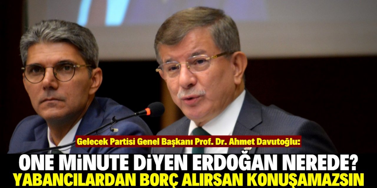 Davutoğlu konuştu: 'One minute' diyen Erdoğan nerede?
